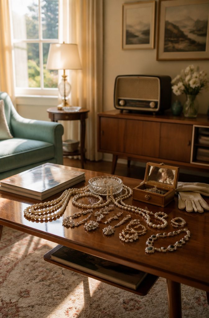 1950s Jewelry Style: Pearls, Diamonds, and Statement Pieces 8 An image representing post-war prosperity through jewelry.