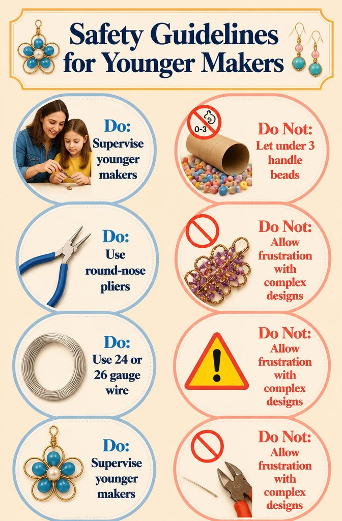 How to Make Beaded Jewelry Flowers: 6 Steps for Beginners 11 Safety guidelines for younger makers when working with beading tools.