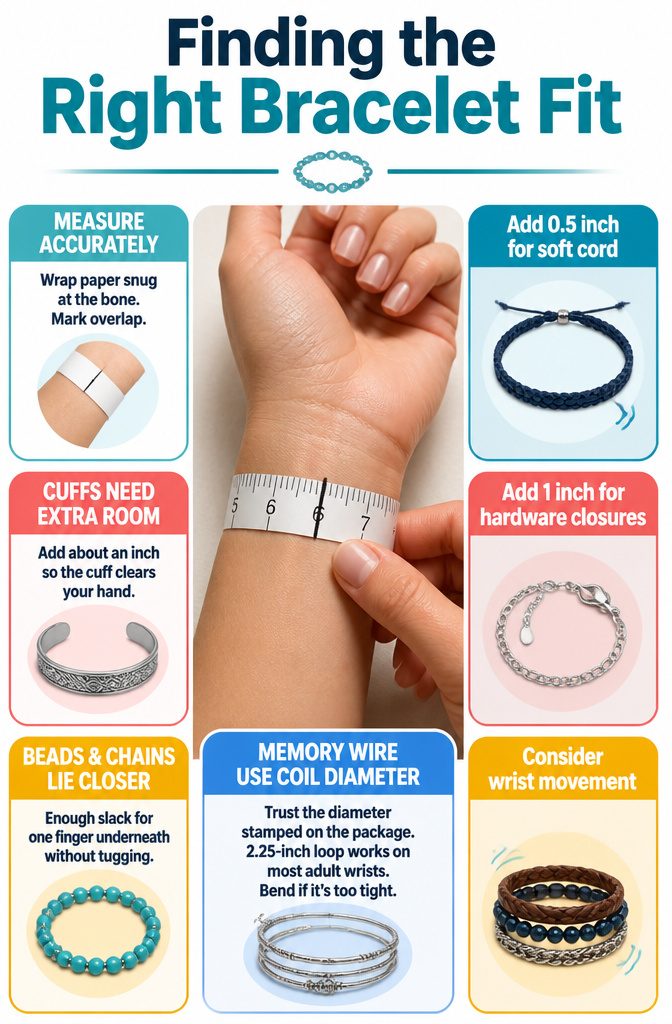 How to Make Bracelets: 10 DIY Styles Anyone Can Learn 13 A measuring tape and paper used to find the right bracelet fit.