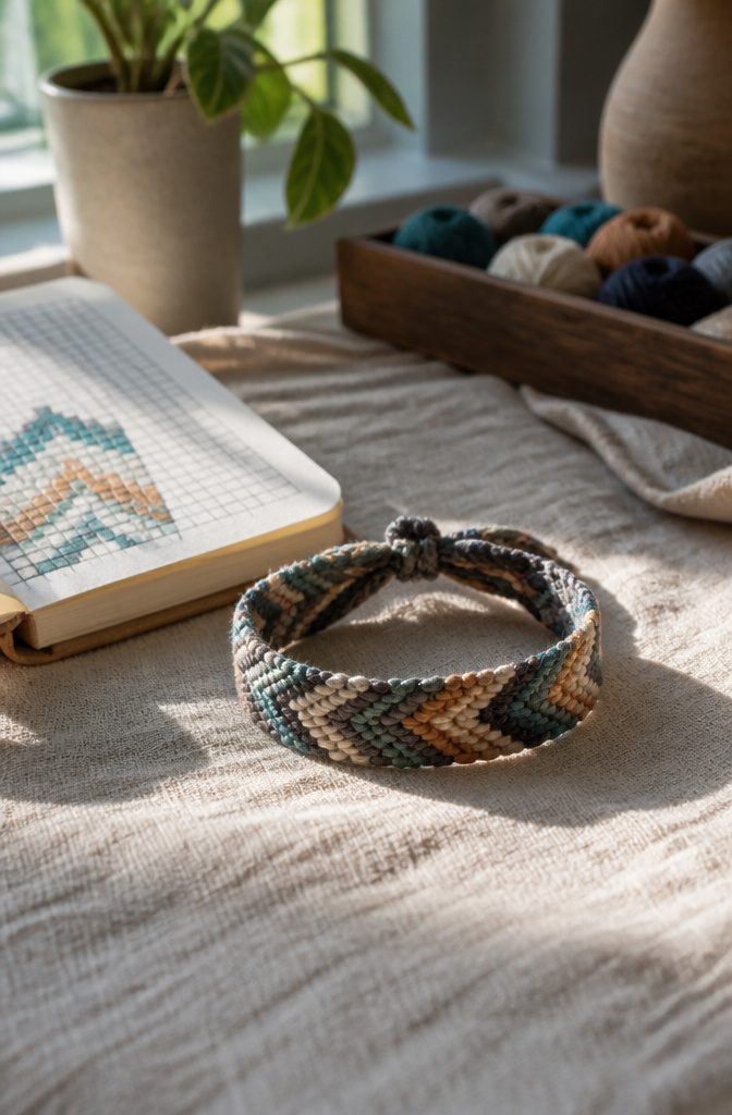 Braided bracelet patterns: 12 friendship bracelet designs to try 12 Arrowhead bracelet displayed on textured linen cloth.
