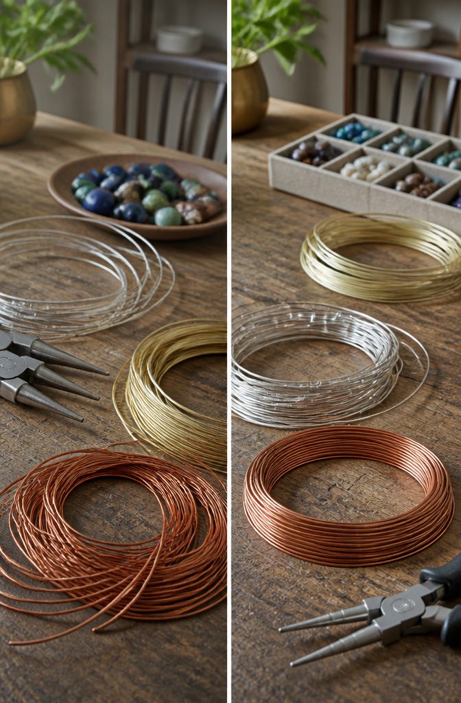 How to Build Your DIY Jewelry Essentials Kit: 9 Core Items 2 Beading wire, craft wire, and memory wire organized for use.
