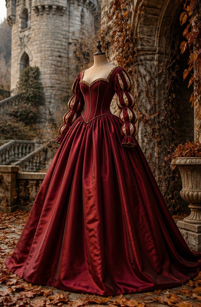 Fantasy Wedding Dresses: 8 Whimsical Styles for Dreamy Brides 2 Dress showcasing a structured bodice and voluminous A-line skirt.