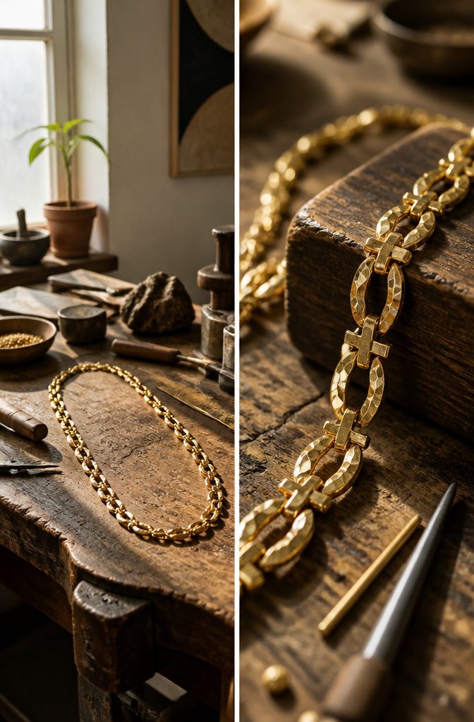 Hispanic Gold Jewelry: Plated, Filled, Solid, and Traditional 6 Handmade Hispanic gold jewelry with artisan details.