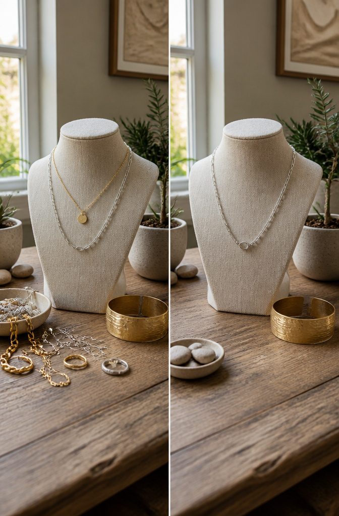 How to Style Silver and Gold Jewelry Together: 6 Mixing Ideas 1 A photograph illustrating a mix of silver and gold jewelry.