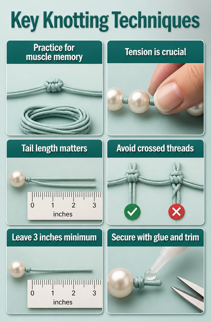 A visual overview of key knotting techniques.