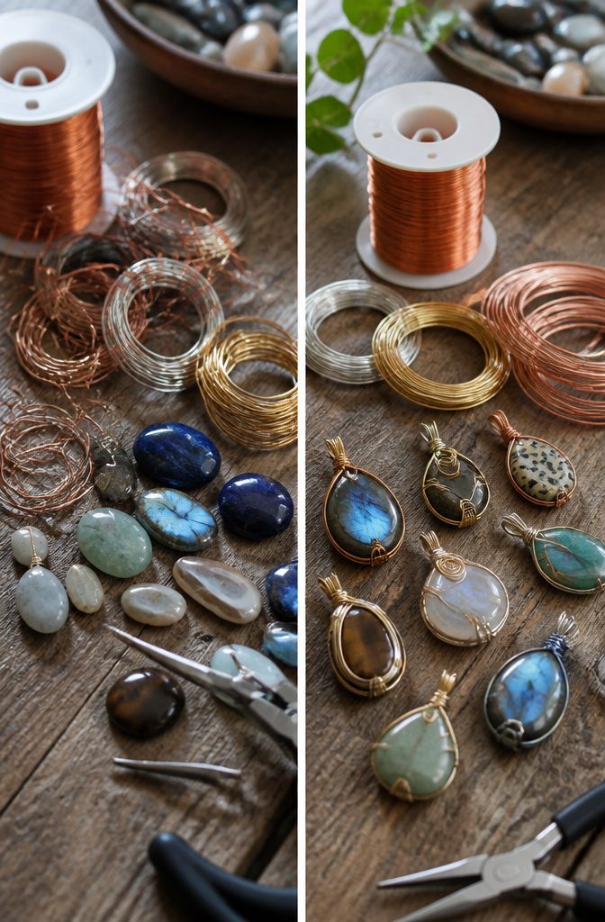 How to Wire Wrap Jewelry: 6 Steps from Wires to Finished Piece 9 Spool of copper wire suitable for beginners in wire wrapping.