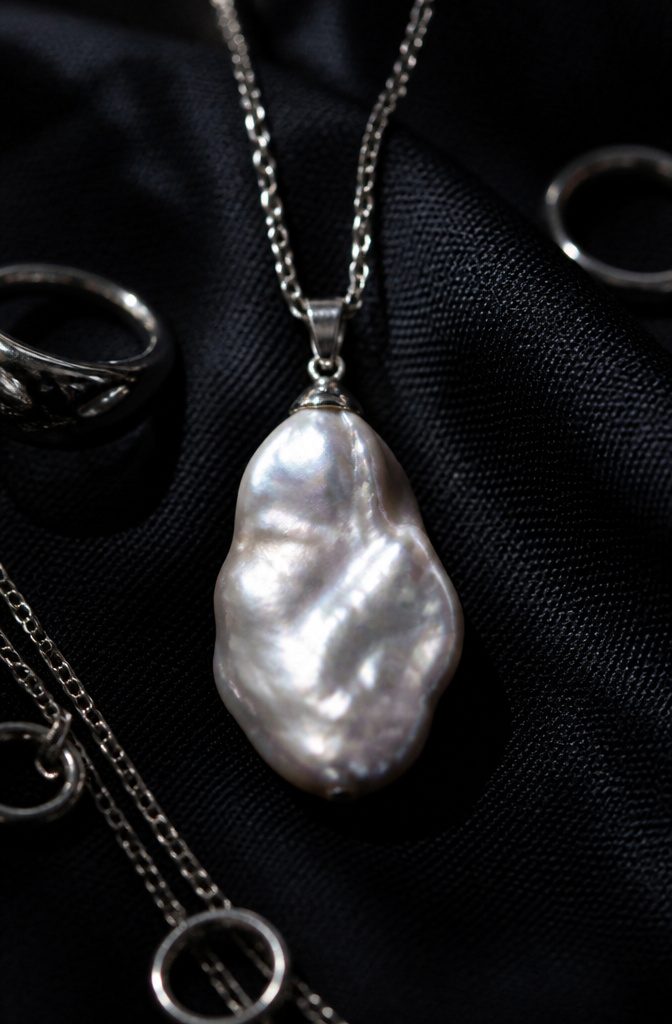Real Pearl Jewelry: Necklaces, Earrings, Rings, and More 9 A collection of baroque pearls with non-spherical shapes.